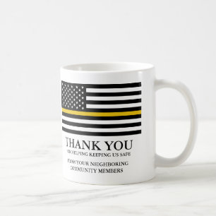 Mug Ligne d'or mince  Merci personnalisé d'envoi de p