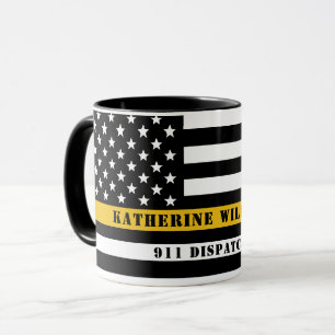 Mug Ligne mince or 911 Dispatcher USA