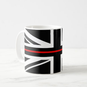 Mug Ligne rouge mince drapeau du R-U