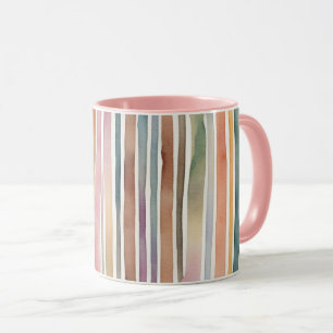 Mug Lignes aquarelles colorées