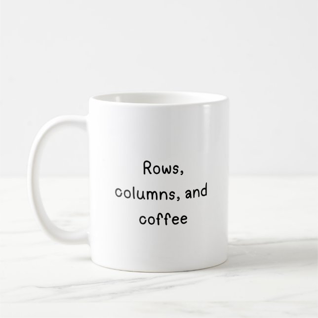 Mug Lignes, colonnes et café (Gauche)