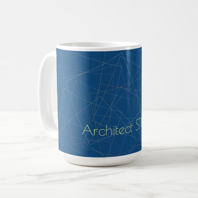 Mug Lignes géométriques élégantes studio d'architecte  (Devant gauche)