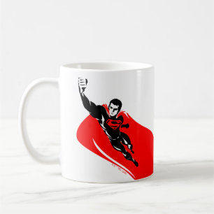 Mug Ligue de Justice Superman Flying Noir Pop Art