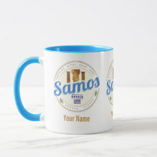 Mug L'île de Samos en Grèce vacances vintages rétro