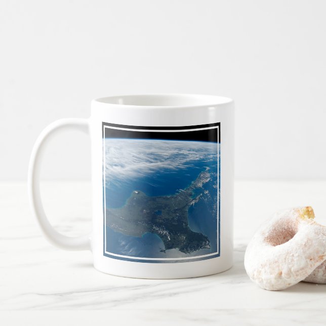 Mug L'île du Nord de la Nouvelle-Zélande. (Avec donut)