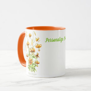Mug Lillies de tigres orange personnalisées