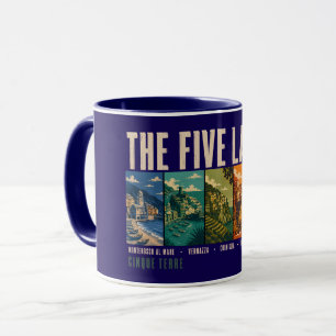 Mug L'illustration des Cinq Terres Cinque Terre Italie