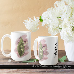 Mug Lily of the Valley Happiness Personnalisée
