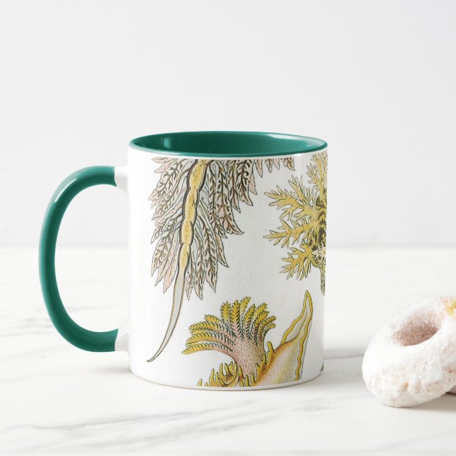 Mug Limaces de mer par Ernst Haeckel, Nudibranches vin (Avec donut)