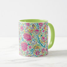 Lime Floral Motif arabe