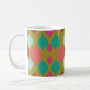 Mug Lime moderne du milieu du siècle géométrique