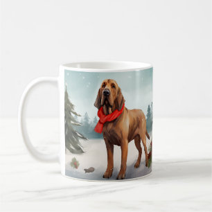 Mug Limier de Saint-Hubert dans la neige de Noël