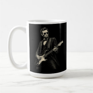 Mug Lincoln Cool Guitarist Vintage Engraving