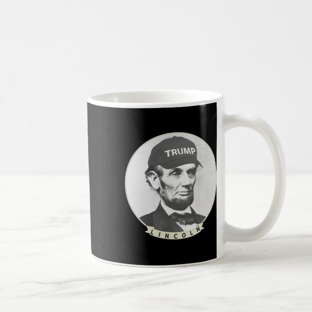 Mug Lincoln Portant le Casquette de Trump - Funny Abe  (Droite)