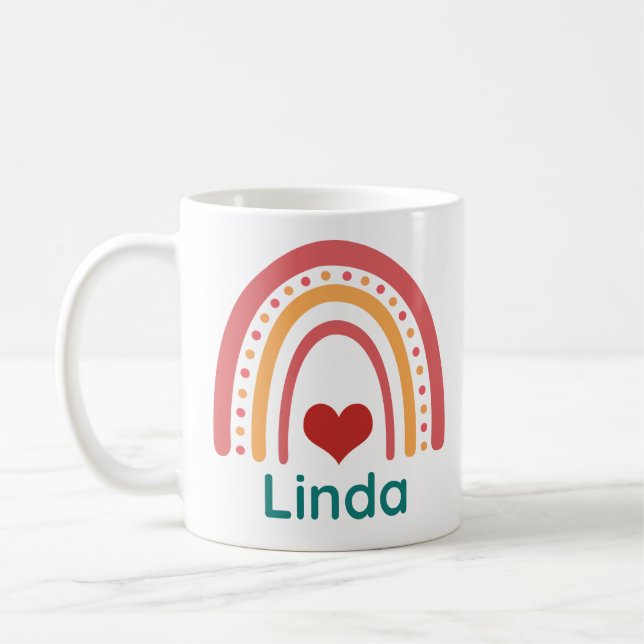 Mug Linda Vintage Boho Rainbow (Gauche)