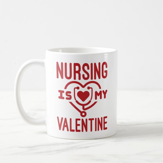 Mug L'infirmière est ma valentine infirmière Saint Val (Gauche)