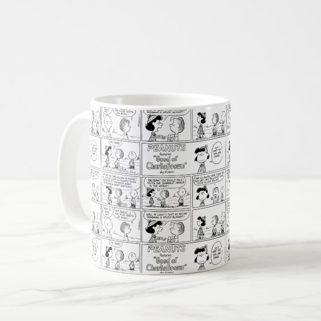 Mug Linus raconte Lucy Elle est Crabby (Devant gauche)