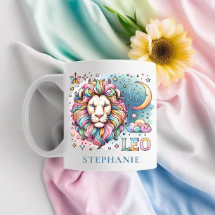 Mug Lion astrologique personnalisé coloré du zodiaque 