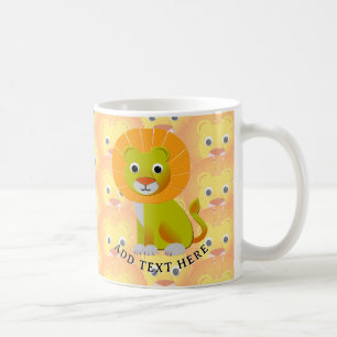 Mug Lion bébé mignon partout sur Vintage Imprimer Moti