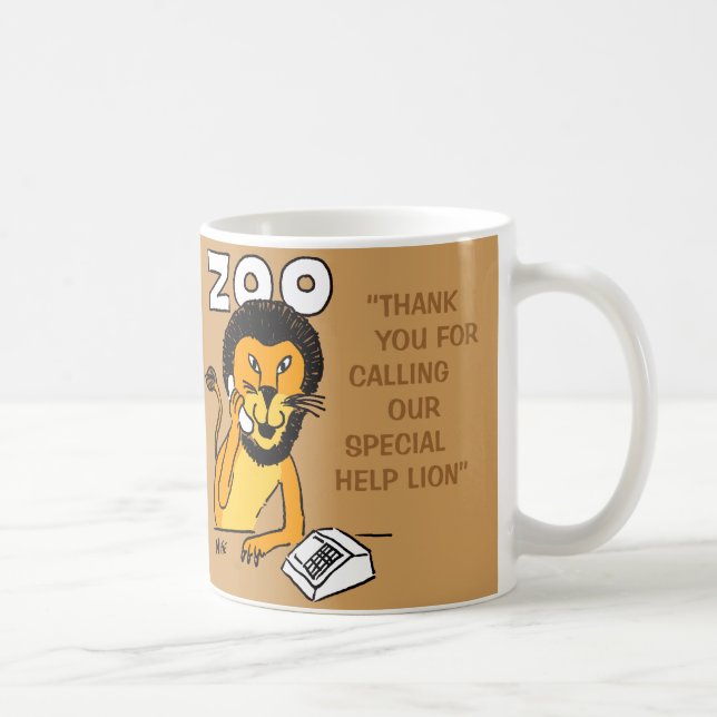 Mug Lion d'aide spéciale (Droite)