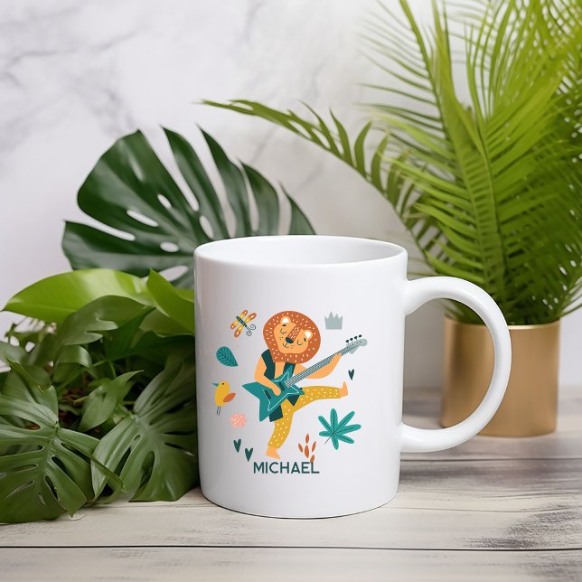 Mug Lion de dessin et guitare (Créateur téléchargé)
