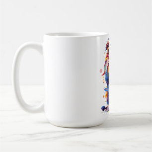 Mug Lion géométrique coloré