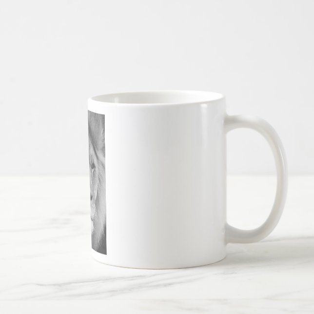 Mug Lion noir et blanc (Droite)