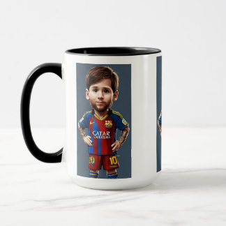 Mug Lionel Messi mignon bébé dessin animé boug réalist