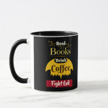 Lire des livres Boire du café Combattre le mal