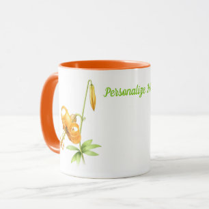 Mug Lis tigré orange personnalisé