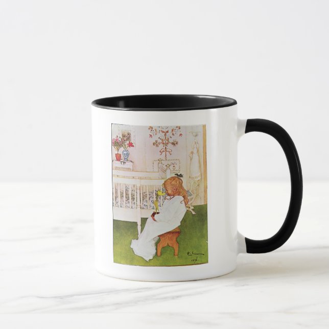 Mug Lisbeth avec une tulipe jaune (Droite)