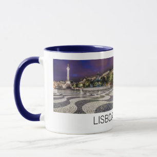 Mug Lisbonne Portugal Rossio Carré Vacances Souvenir