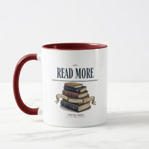 Mug Lisez Plus, Réfléchissez Profondément Livre Amour