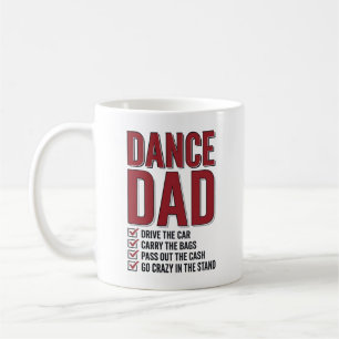 Mug Liste de contrôle Dance Dad Design de gravure vint