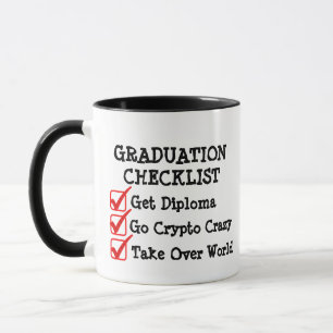 Mug Liste de Contrôle de Diplômé - Cadeau Drôle de