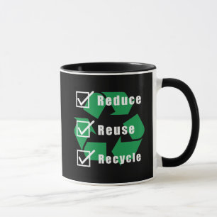 Mug Liste de contrôle de l'environnement Réduire la ré