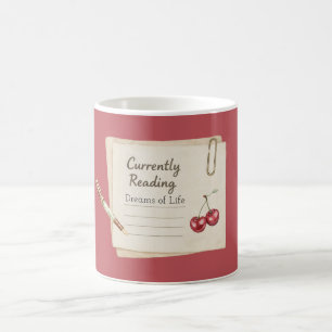 Mug Liste de livres de stylo Cerises Rouges