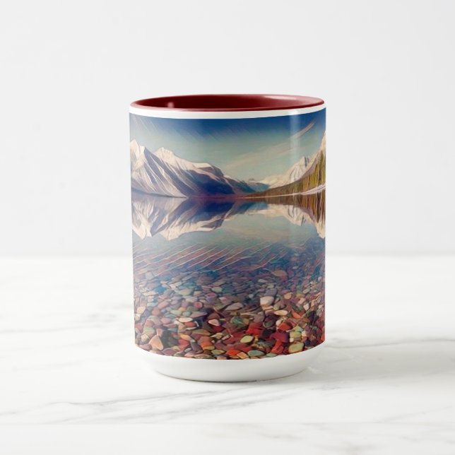 Mug Liste des reflexions glaciaires du lac McDonald (Centre)