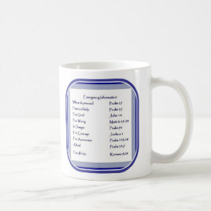 Mug Liste d'urgence des Écritures, Inspirationnel