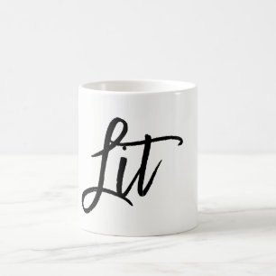 Mug Lit Noir Moderne Script Tendance Personnalisé