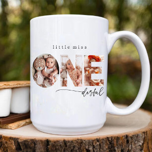 Mug Little Miss Onederful Baby Girl 1er Anniversaire P