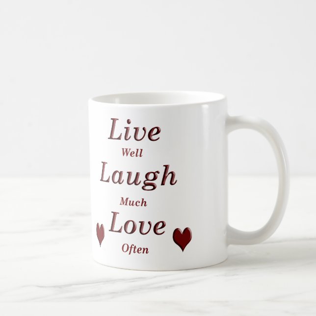 Mug Live Laugh Love (Droite)