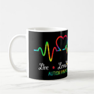 Mug Live Love Accepter Sensibilisation sur l'autisme M