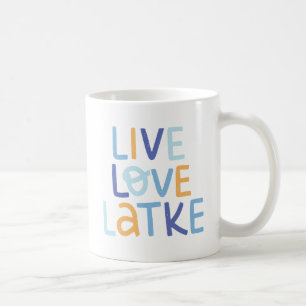 Mug Live Love Latke Hanoukka Design