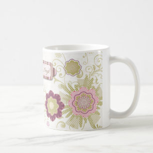 Mug Live Love Laugh Maman Fête des mères Fleurs roses