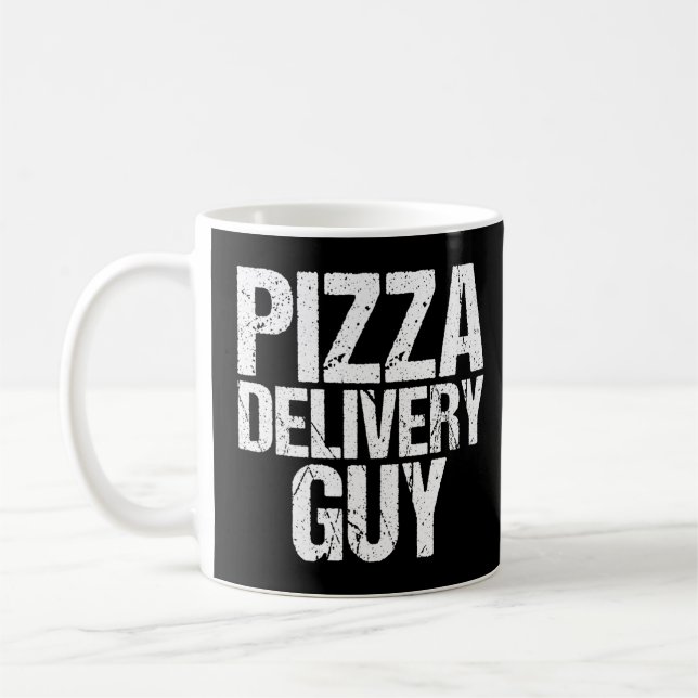 Mug Livraison de pizza Guy Italien Foodie Pun Costume (Gauche)