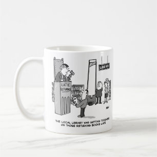 Mug Livre de bibliothèque en retard. Pénalité sévère p