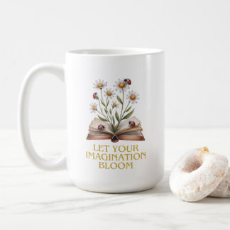 Mug Livre en fleurs. Laissez fleurir votre imagination