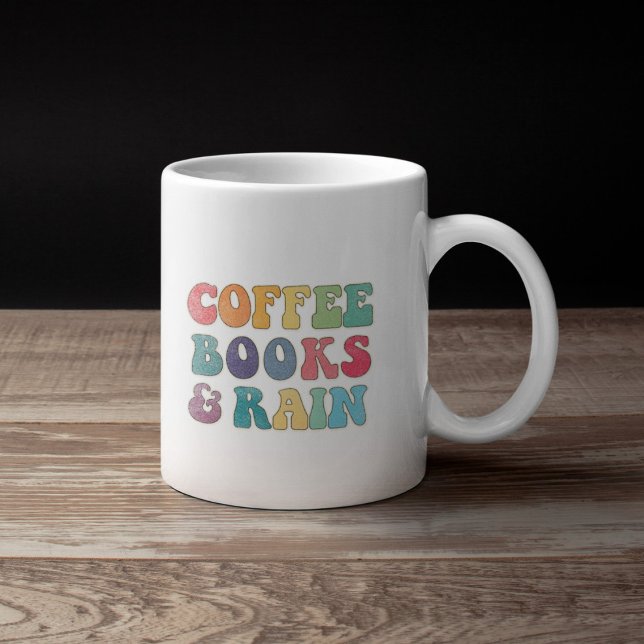 Mug Livres à café et pluie (Créateur téléchargé)