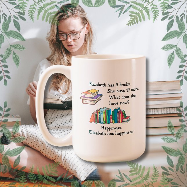 Mug Livres = Bonheur, amour à lire (Créateur téléchargé)
